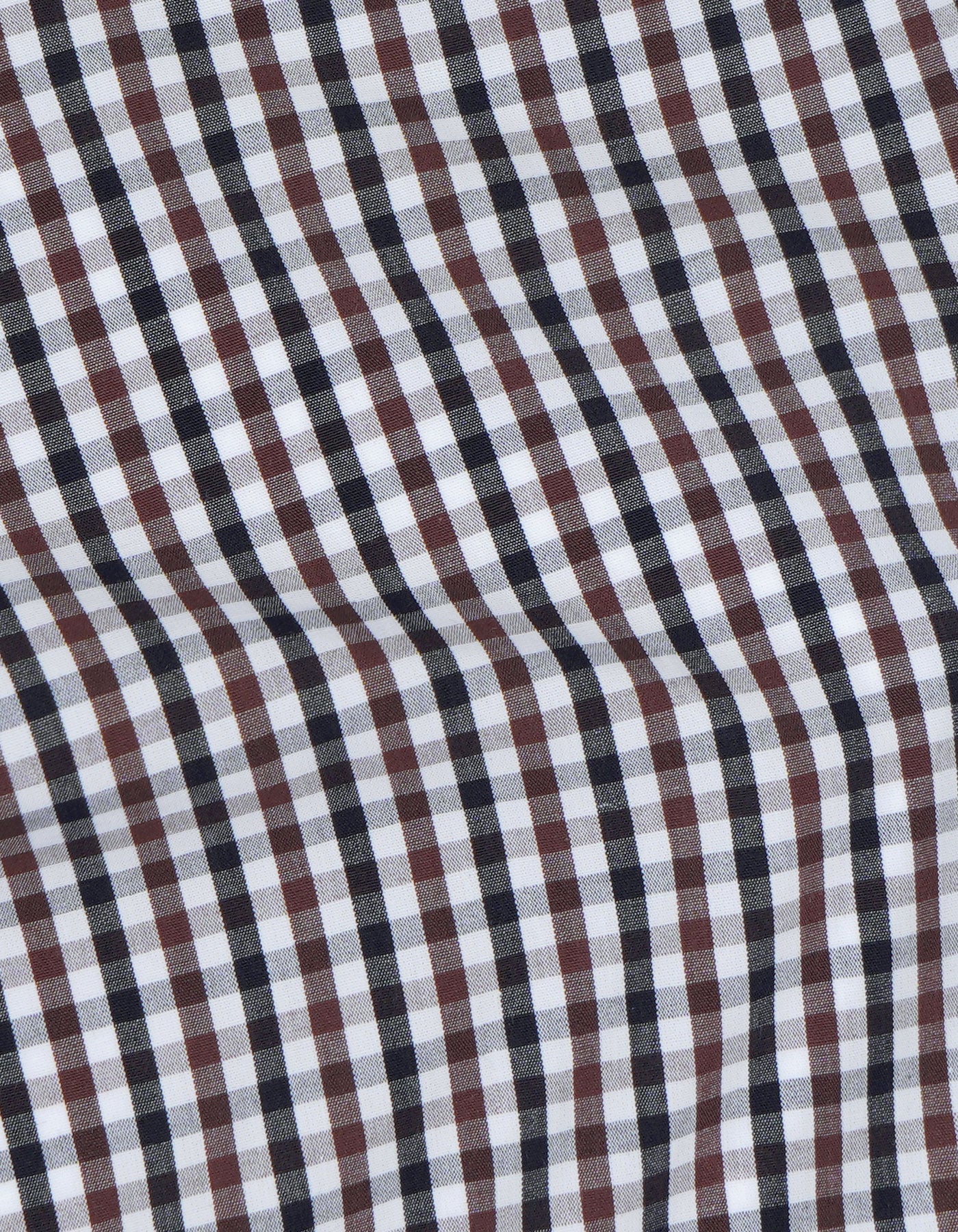 Check White/Brown Classic Fit Shirt FS2726-1RF-16