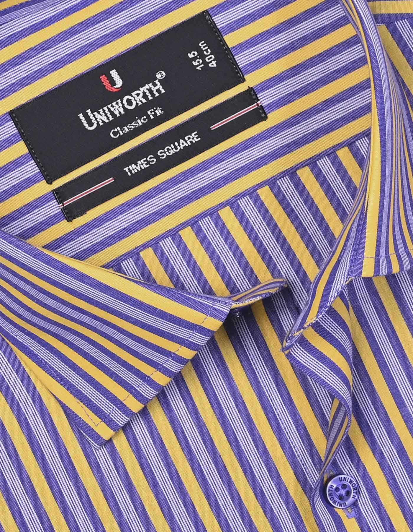 Stripe Yellow Classic Fit Shirt FS2726-2RF-15