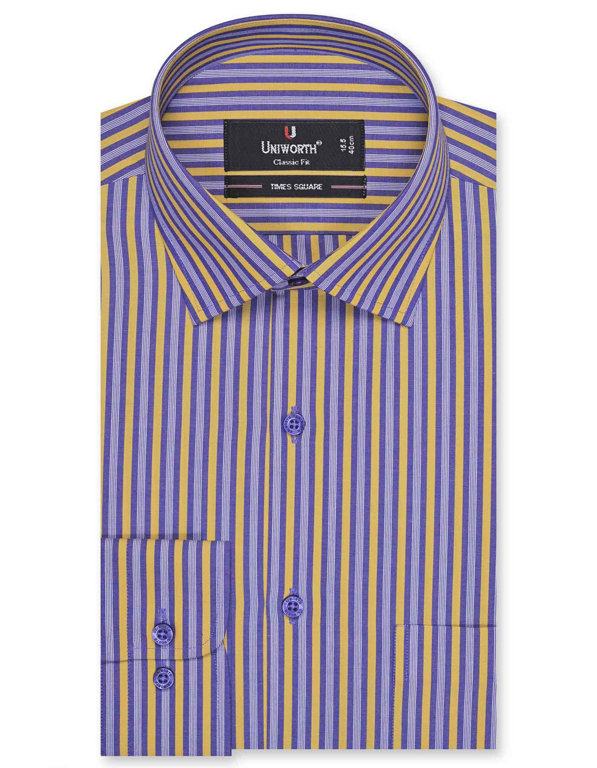 Stripe Yellow Classic Fit Shirt FS2726-2RF-14.5
