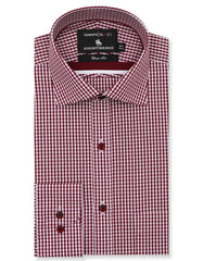 Check White/Maroon Classic Fit Shirt FS2728-1RF-14.5