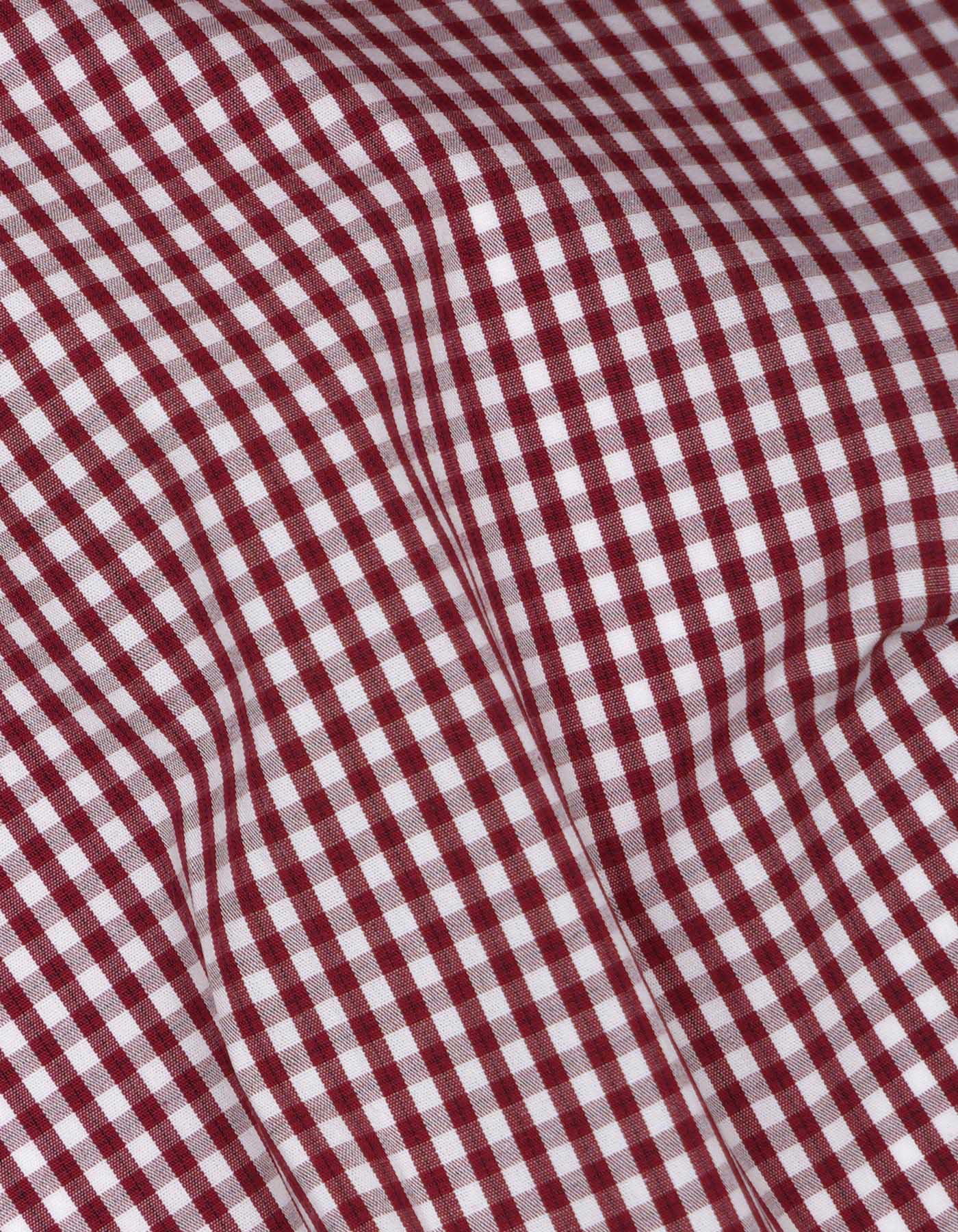 Check White/Maroon Tailored Smart Fit Shirt FS2728-1SF-16