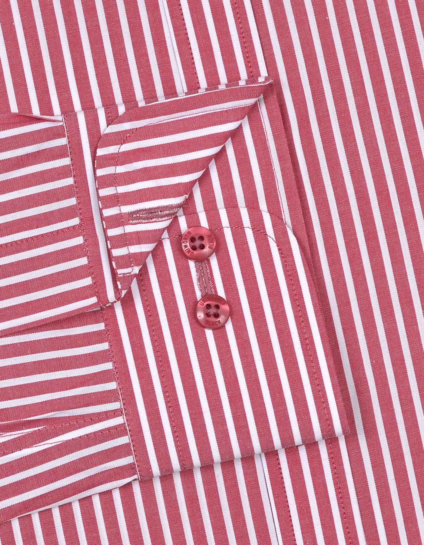Stripe White/Red Classic Fit Shirt FS2731RF-15.5