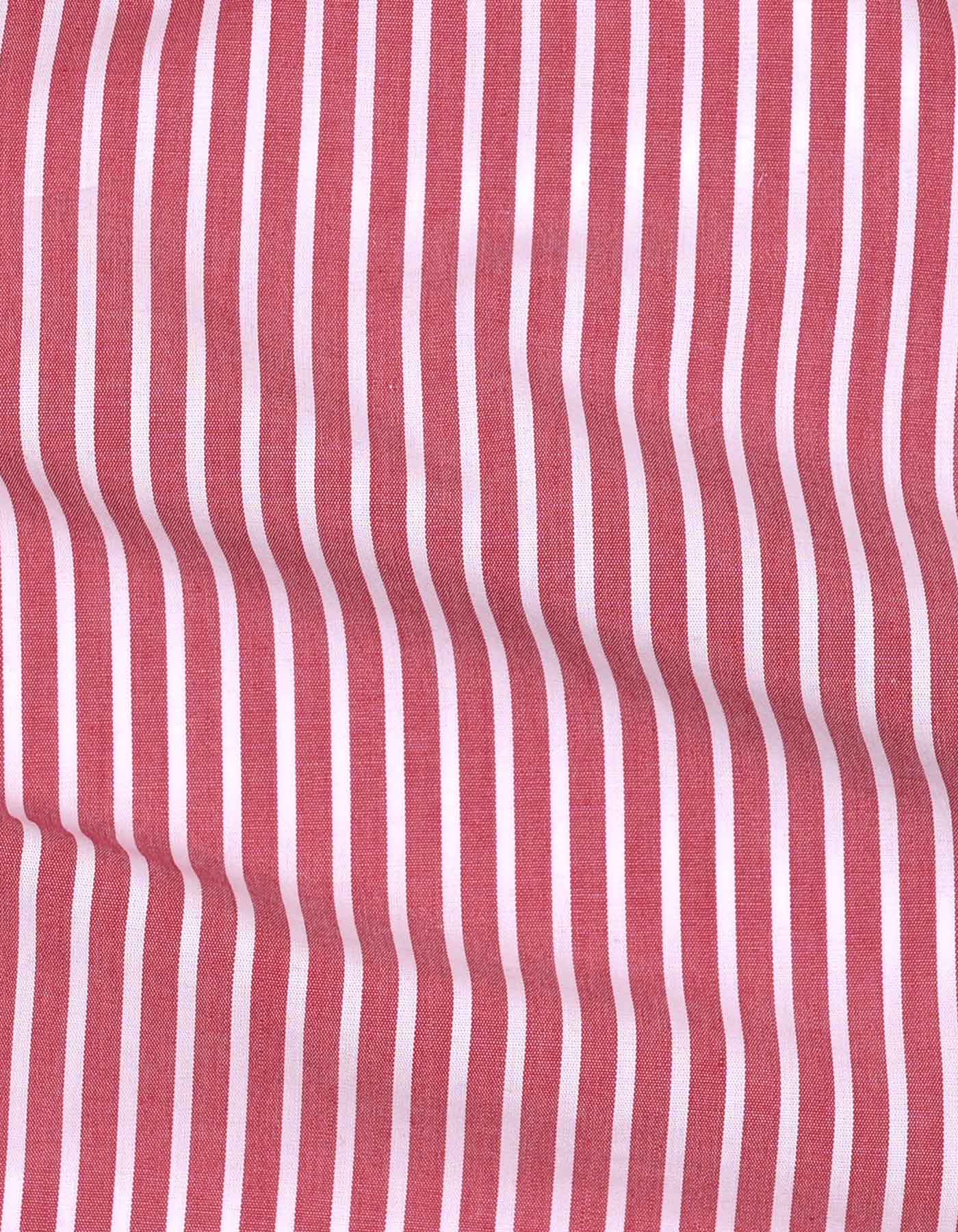 Stripe White/Red Classic Fit Shirt FS2731RF-16