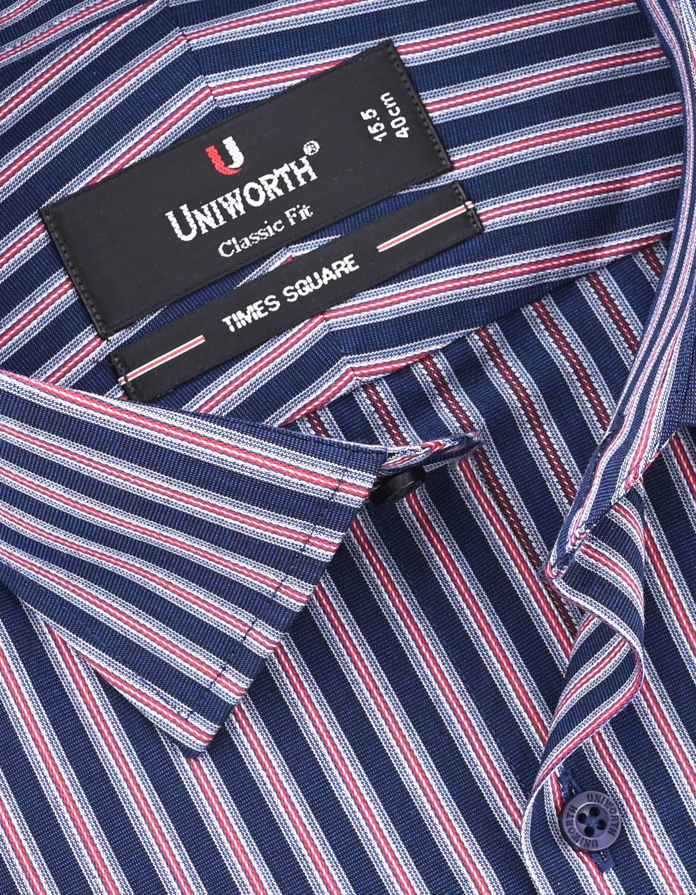 Stripe Navy Classic Fit Shirt FS2731RH-15