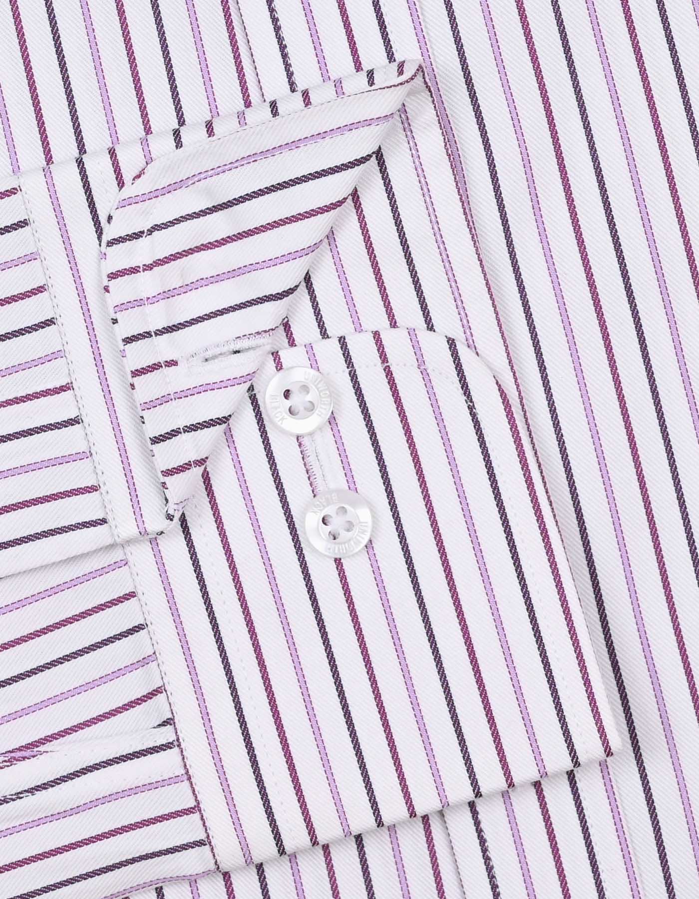 Stripe White/Purple Classic Fit Shirt FS2733RF-15.5