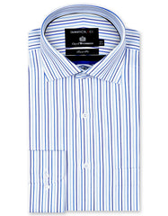 Stripe White/Blue Tailored Smart Fit Shirt FS2734SF-14.5