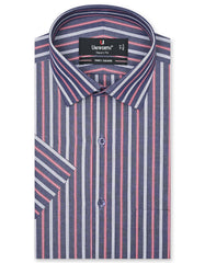 Stripe Navy Tailored Smart Fit Shirt FS2735SH-14.5