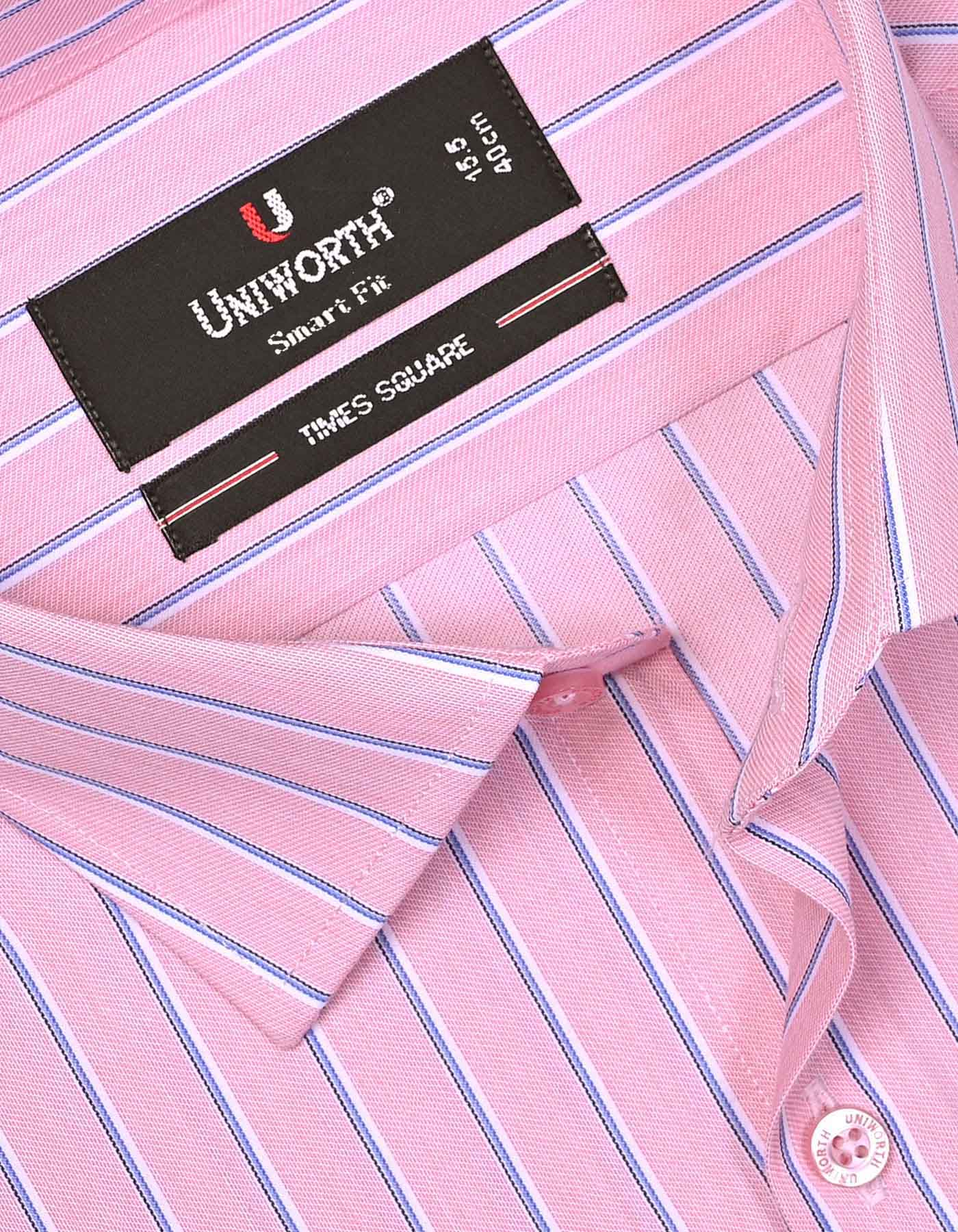 Stripe L Pink Tailored Smart Fit Shirt FS2737-2SF-15