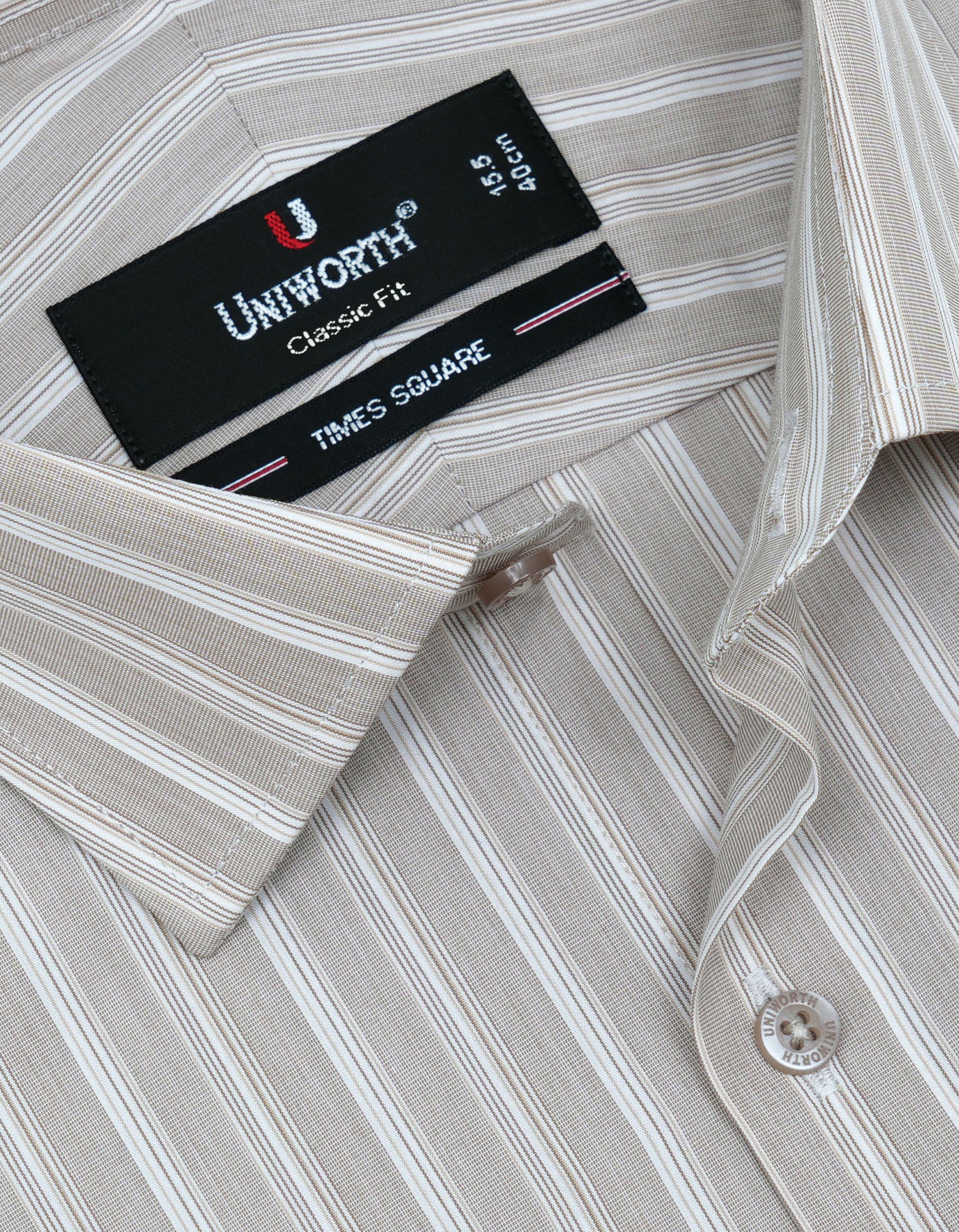 Stripe Beige Classic Fit Shirt FS2740-3RF-15