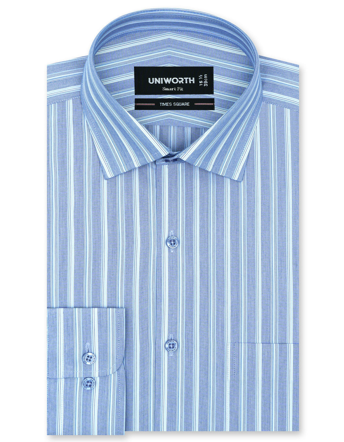 Stripe Blue Tailored Smart Fit Shirt FS2741-2SF-14.5