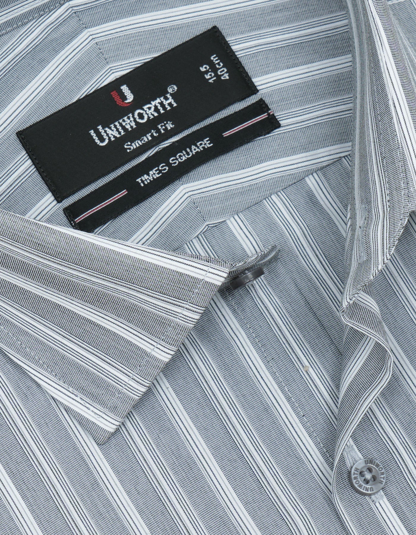 Stripe Grey Tailored Smart Fit Shirt FS2742-2SF-15