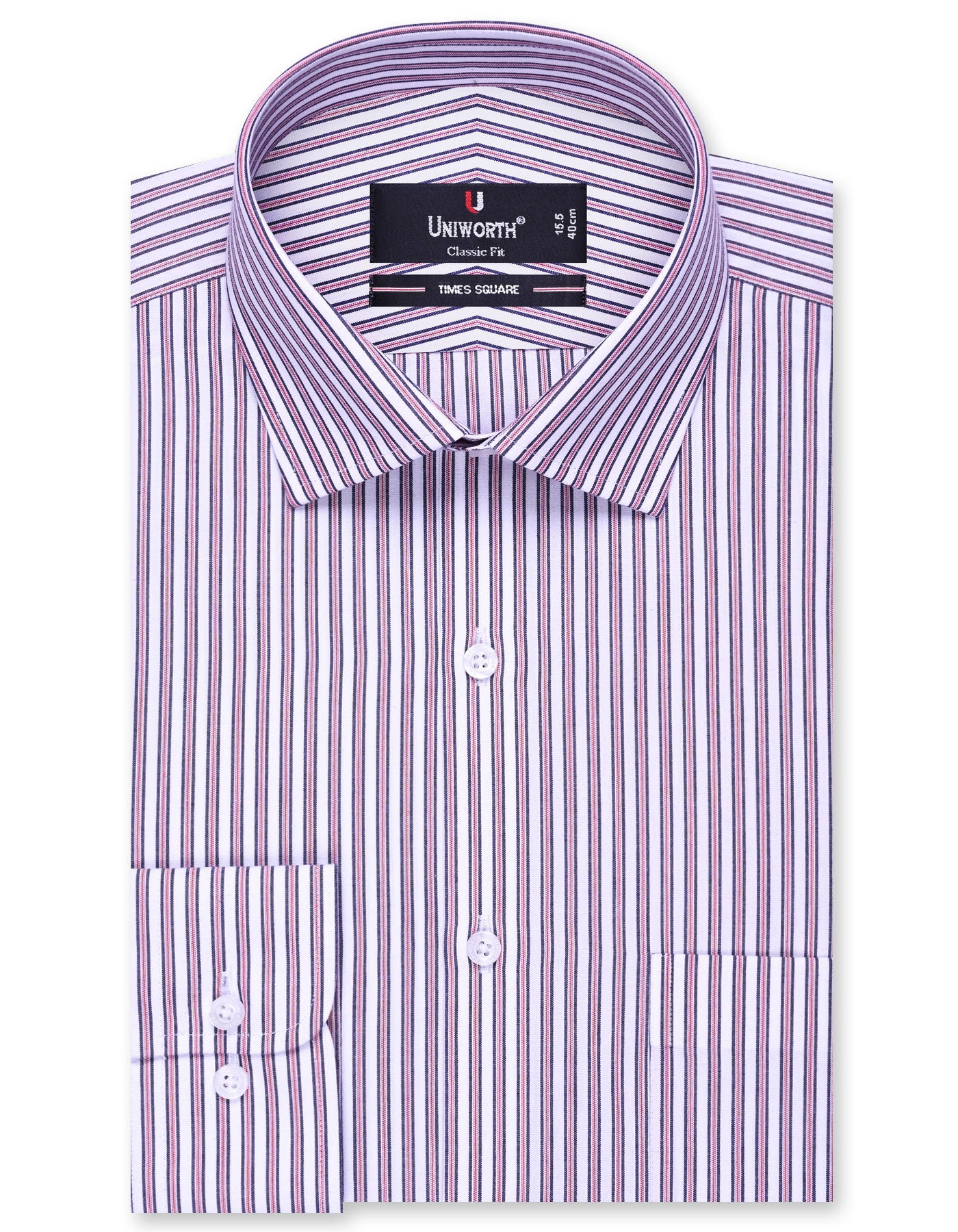 Stripe Navy Classic Fit Shirt FS2743-1RF-14.5