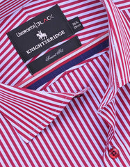 Stripe Maroon/Sky Tailored Smart Fit Shirt FS2744-1SF-15