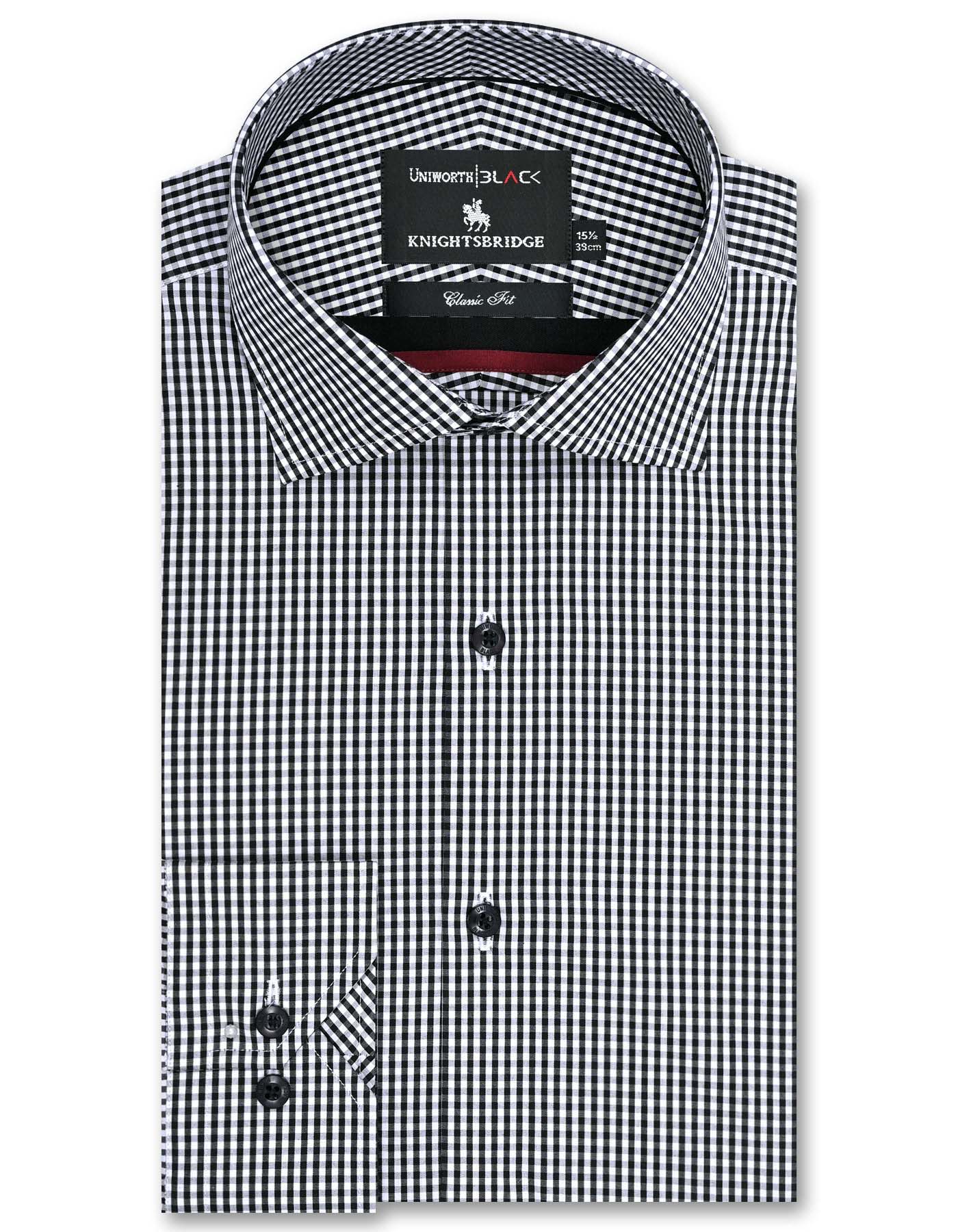 Check White/Black Classic Fit Shirt FS2746-1RF-14.5