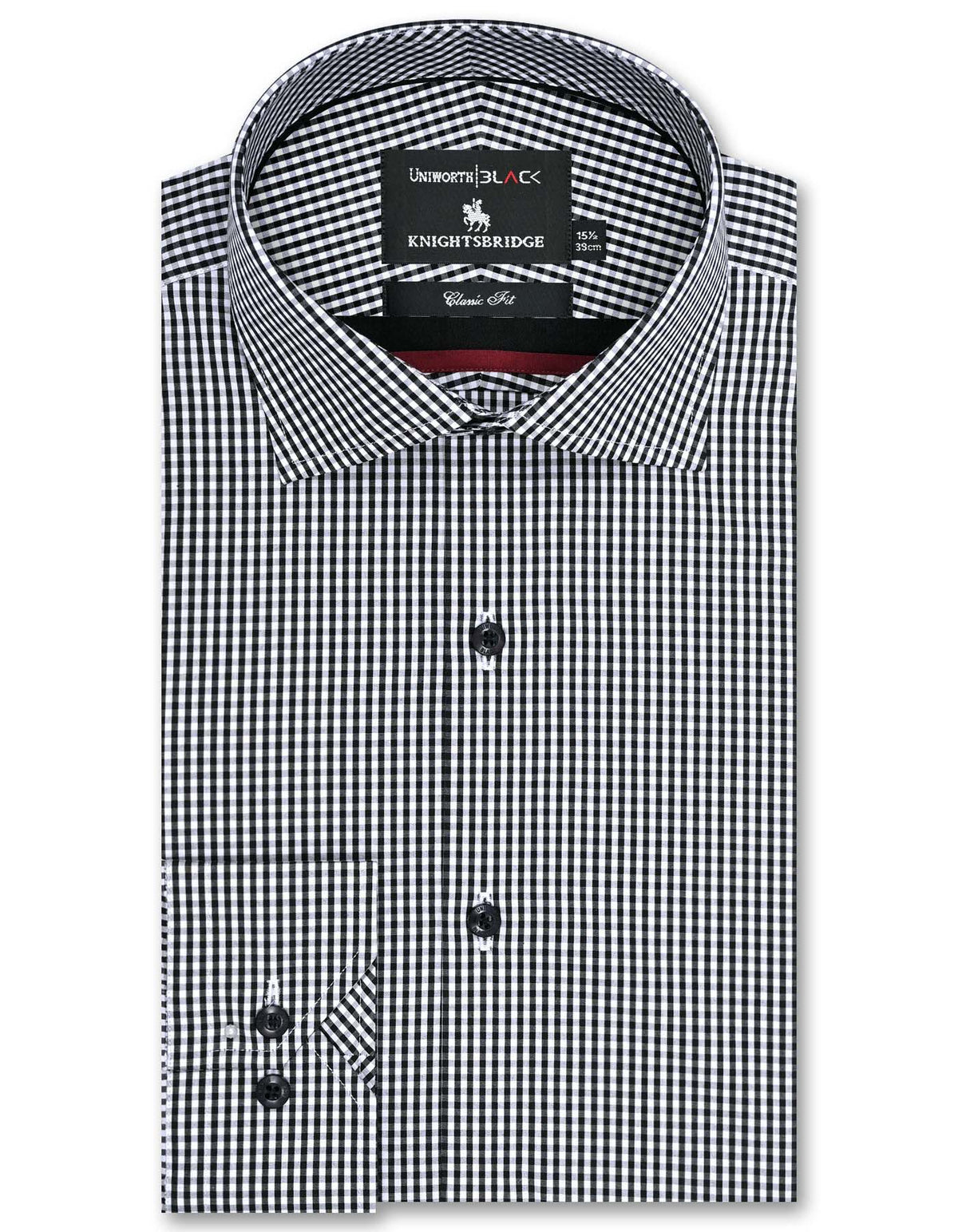 Check White/Black Classic Fit Shirt FS2746-1RF-14.5