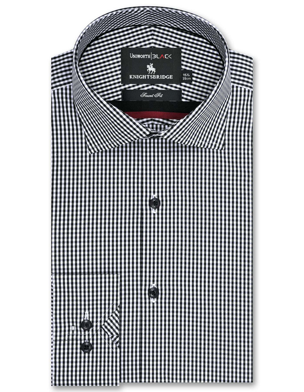 Check White/Black Tailored Smart Fit Shirt FS2746-1SF-14.5
