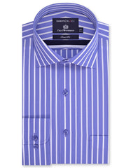 Stripe White/Sky Tailored Smart Fit Shirt FS2746-2SF-14.5