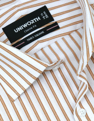 Stripe Mustard Classic Fit Shirt FS2746-3RF-15