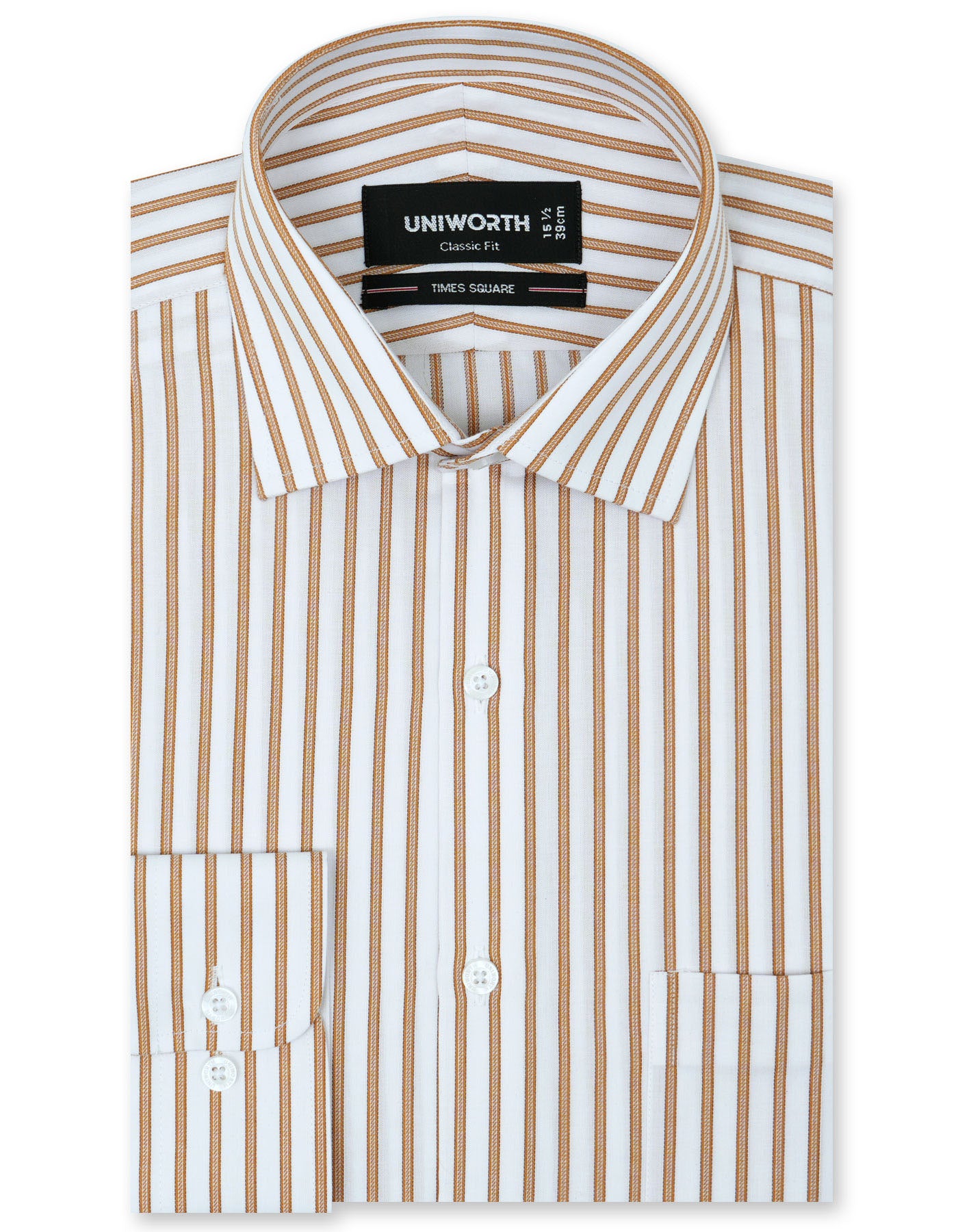 Stripe Mustard Classic Fit Shirt FS2746-3RF-14.5