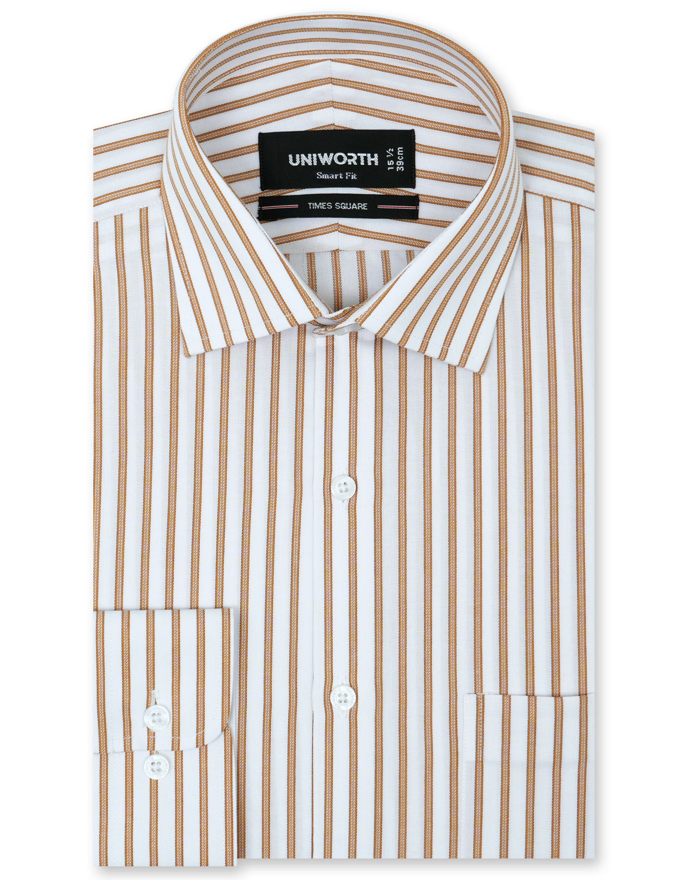 Stripe Mustard Tailored Smart Fit Shirt FS2746-3SF-14.5