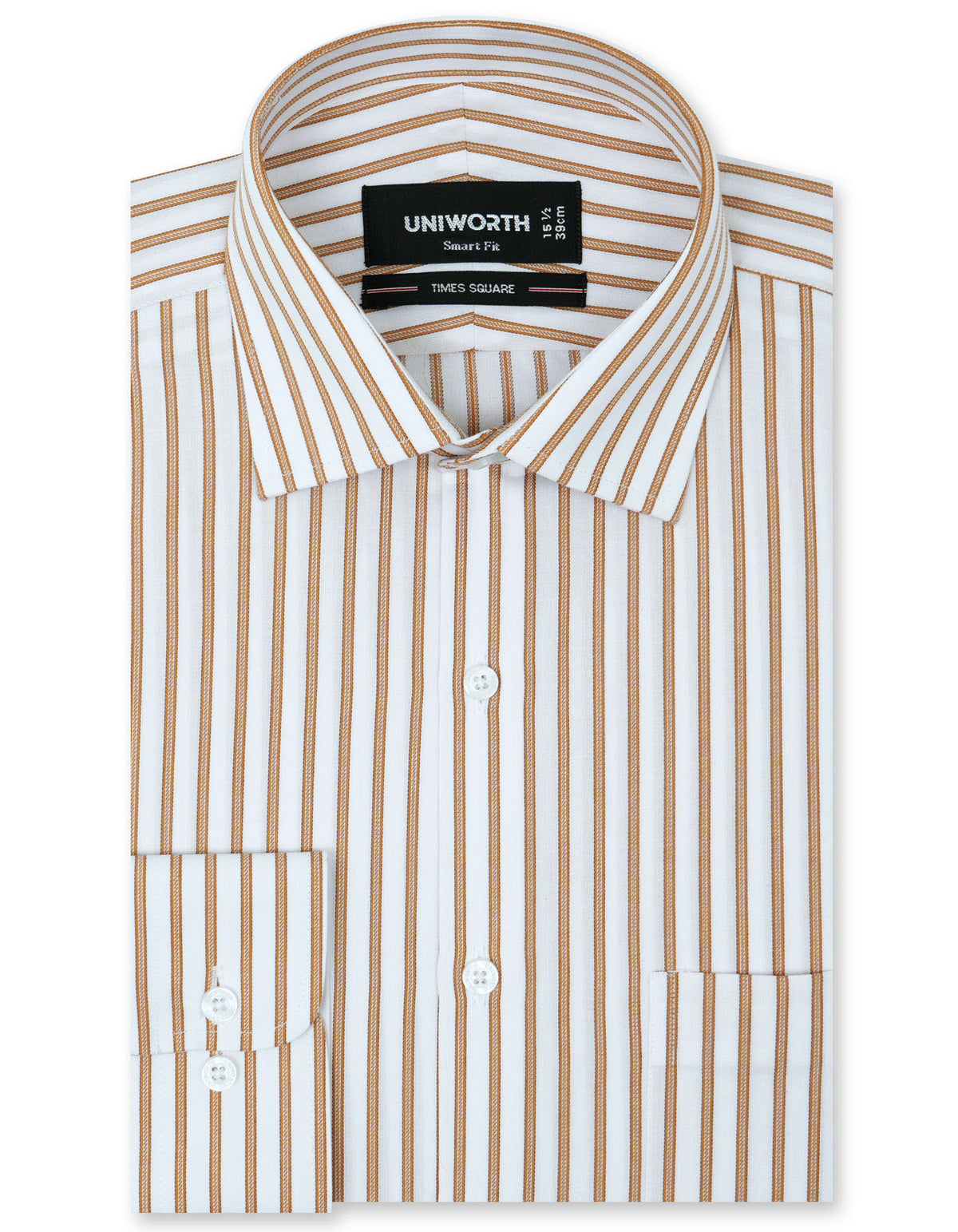 Stripe Mustard Tailored Smart Fit Shirt FS2746-3SF-14.5