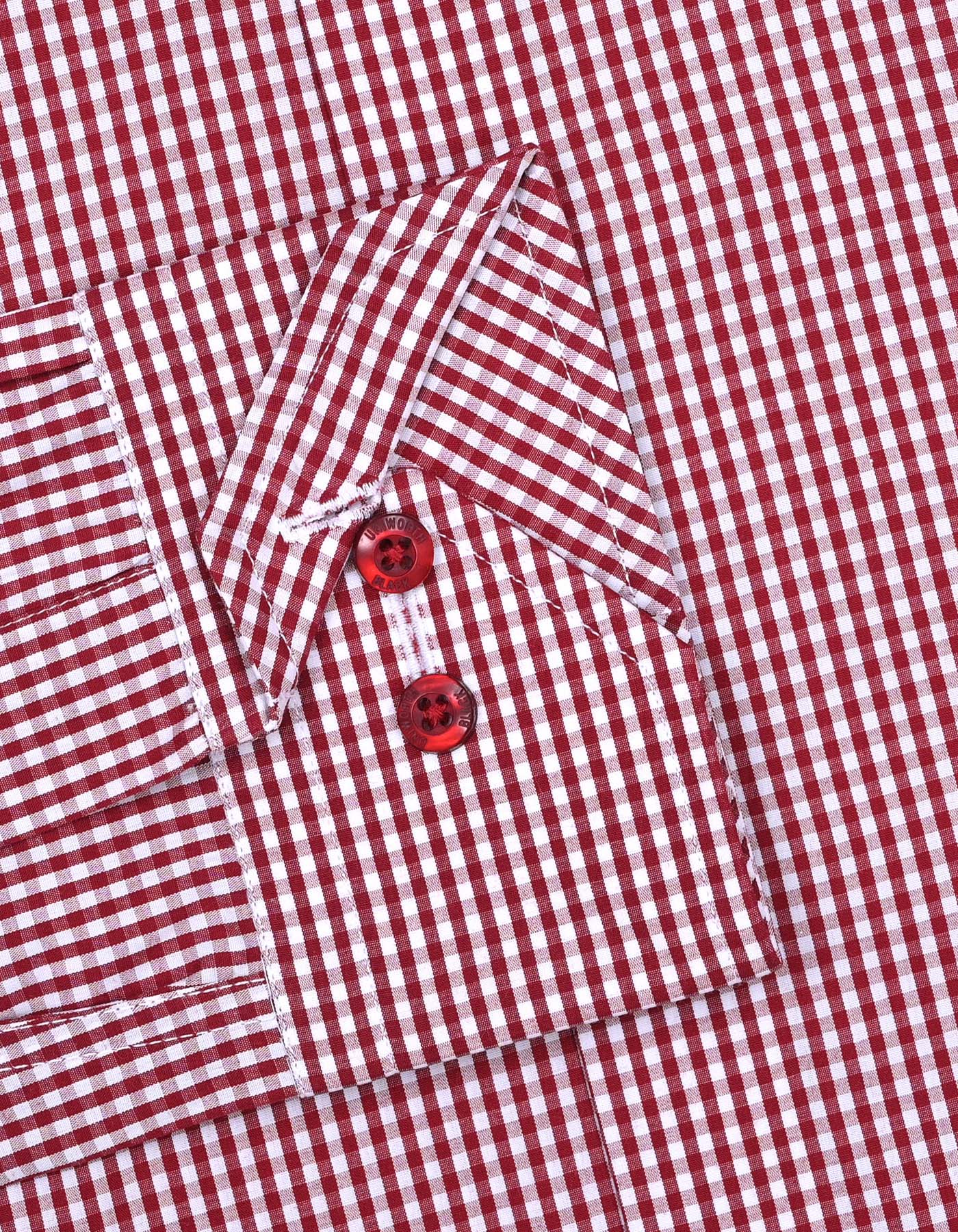 Check White/Red Classic Fit Shirt FS2747-1RF-15.5