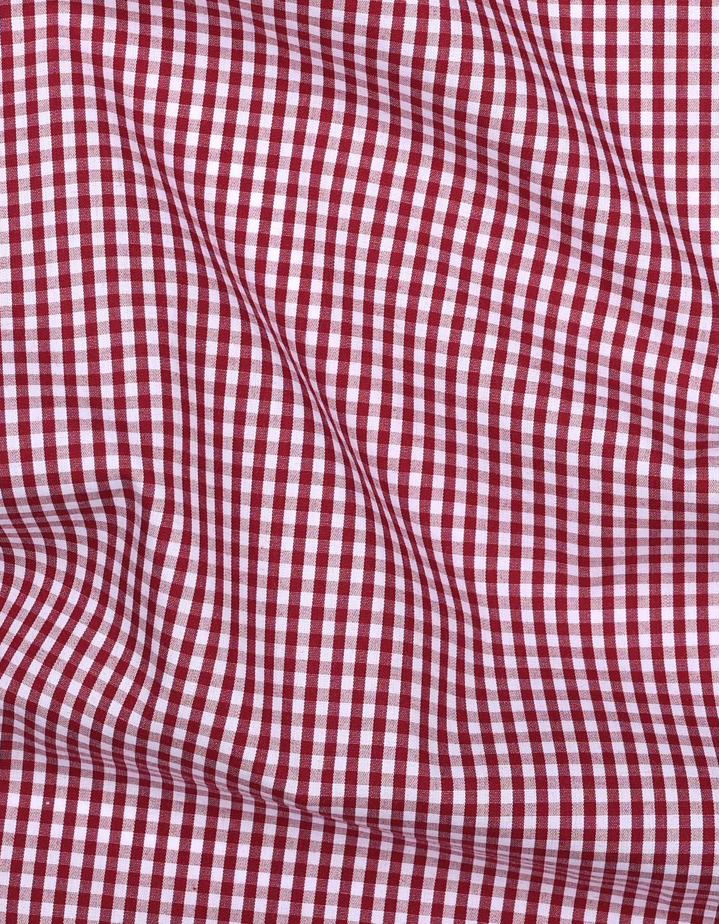 Check White/Red Classic Fit Shirt FS2747-1RF-16