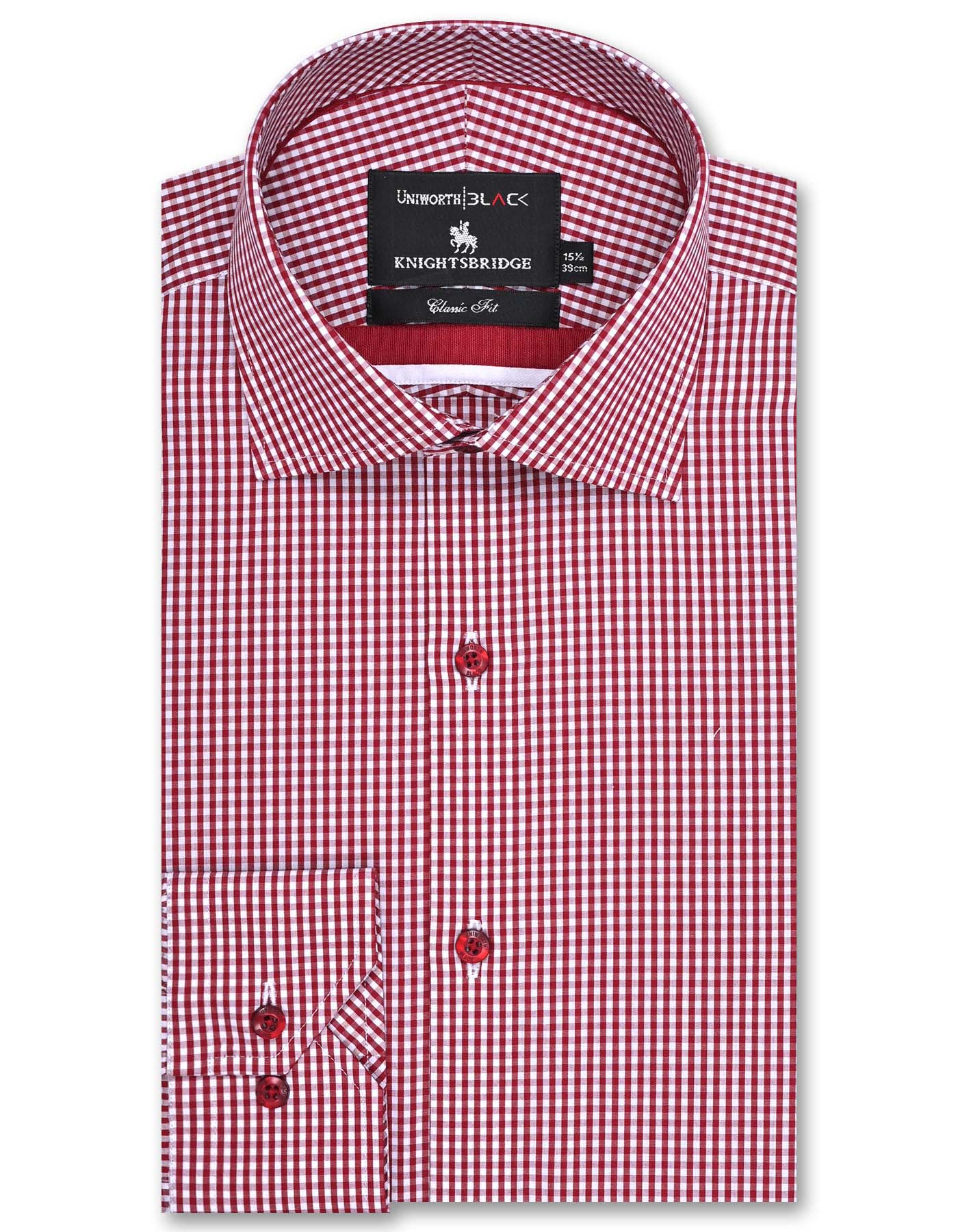 Check White/Red Classic Fit Shirt FS2747-1RF-14.5