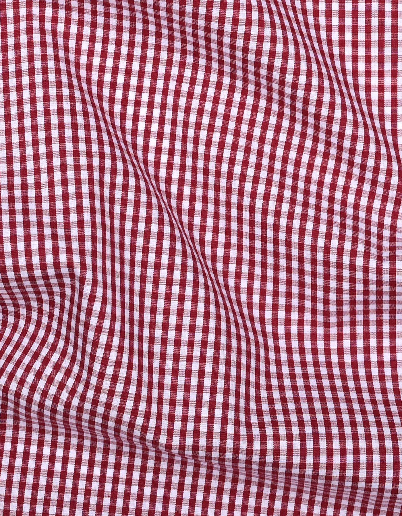 Check White/Red Tailored Smart Fit Shirt FS2747-1SF-16