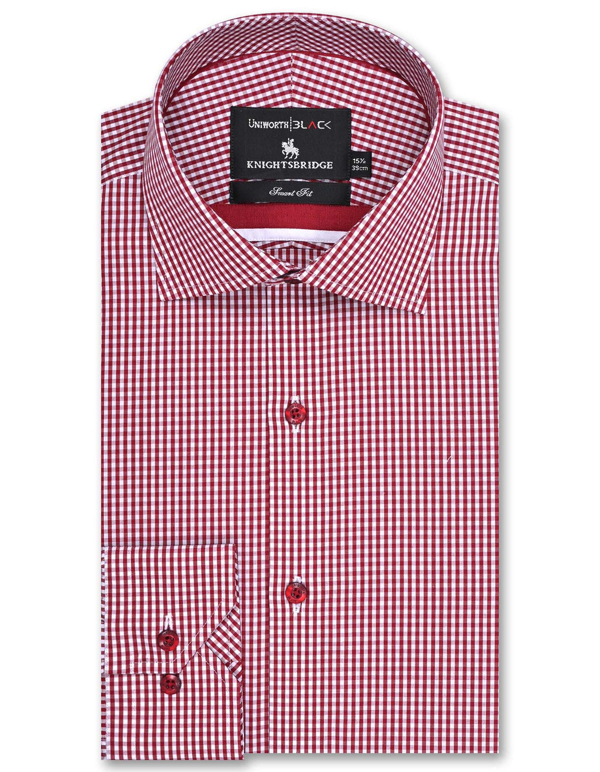 Check White/Red Tailored Smart Fit Shirt FS2747-1SF-14.5