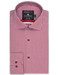 Check White/Red Tailored Smart Fit Shirt FS2747-1SF-14.5