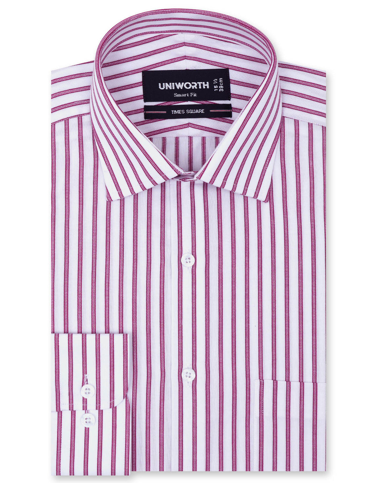 Stripe Maroon Tailored Smart Fit Shirt FS2747-2SF-14.5