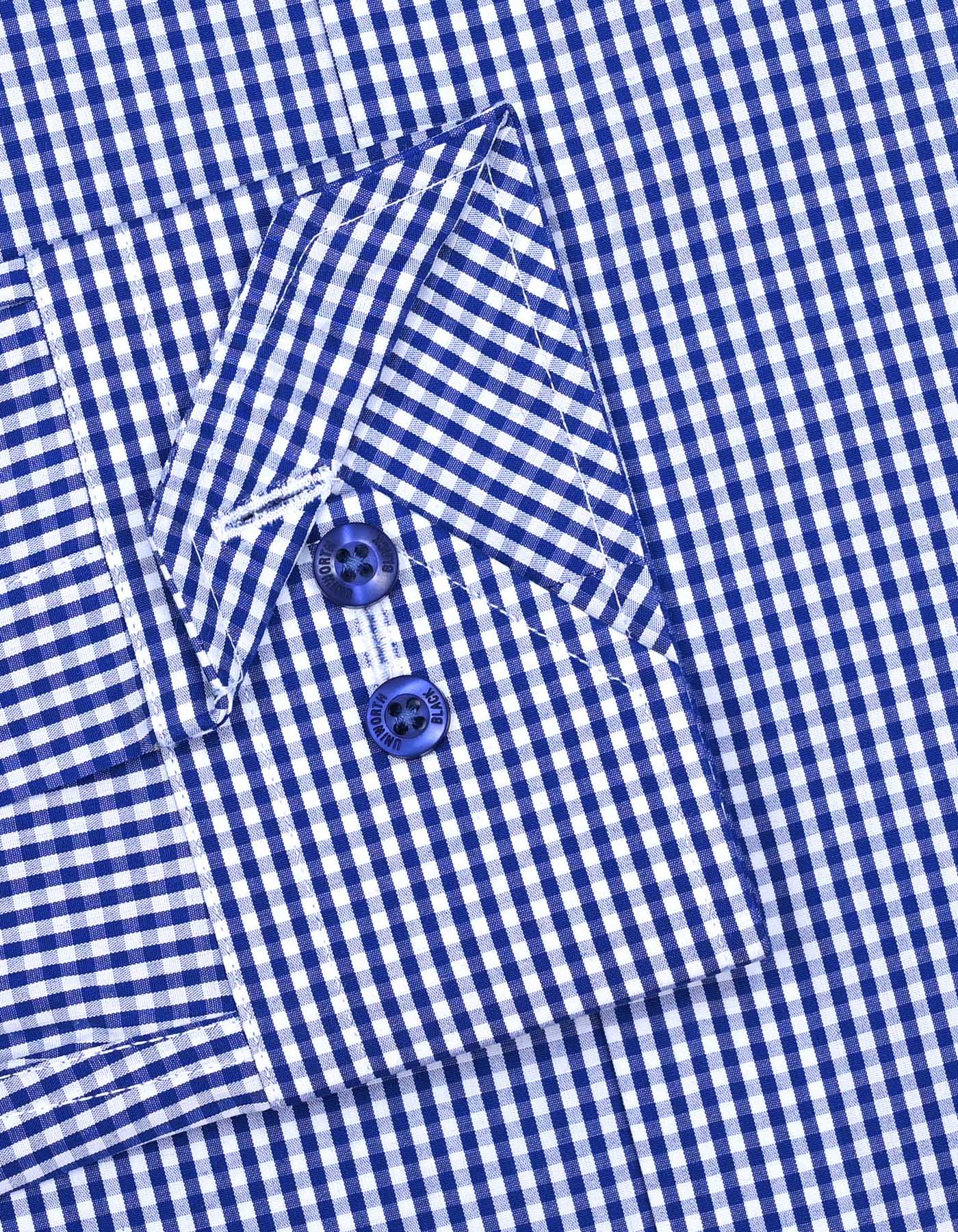 Check White/Blue Classic Fit Shirt FS2748-1RF-15.5