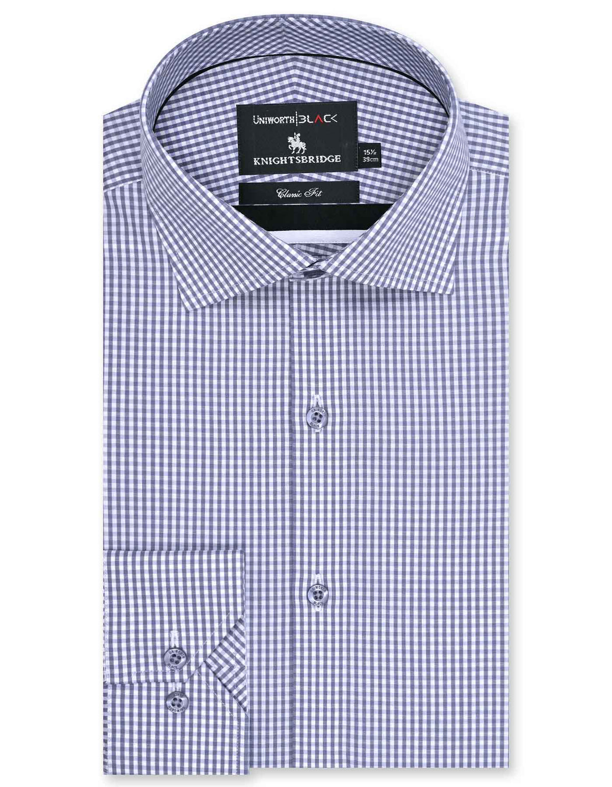 Check White/Grey Classic Fit Shirt FS2749-1RF-14.5