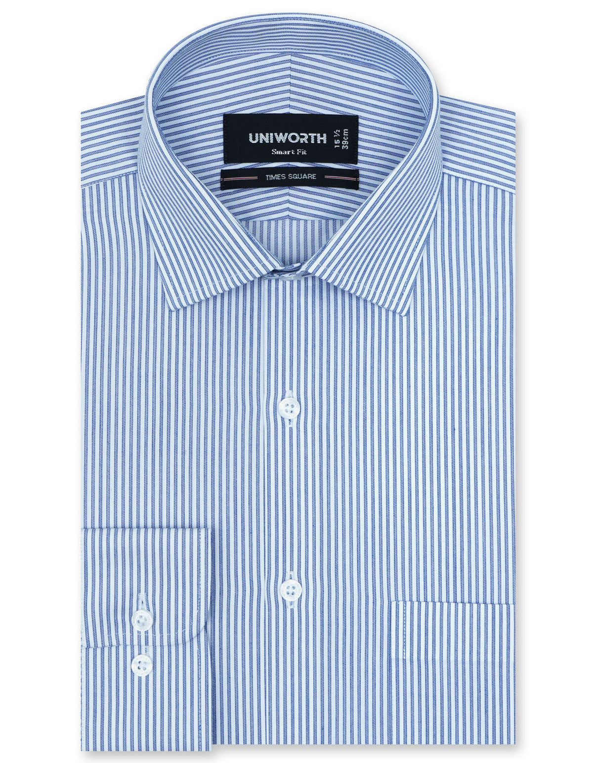 Stripe Navy Tailored Smart Fit Shirt FS2751-1SF-14.5