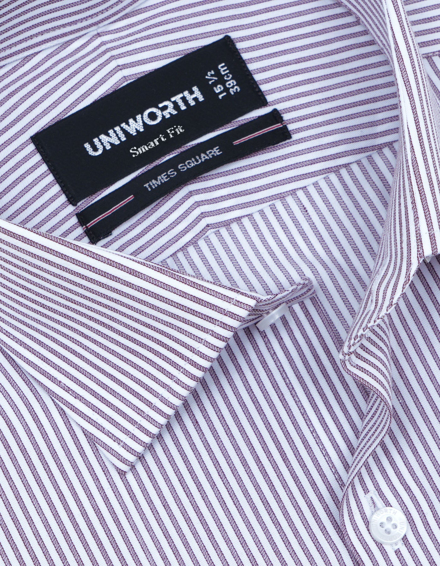 Stripe Maroon Tailored Smart Fit Shirt FS2753SF-15
