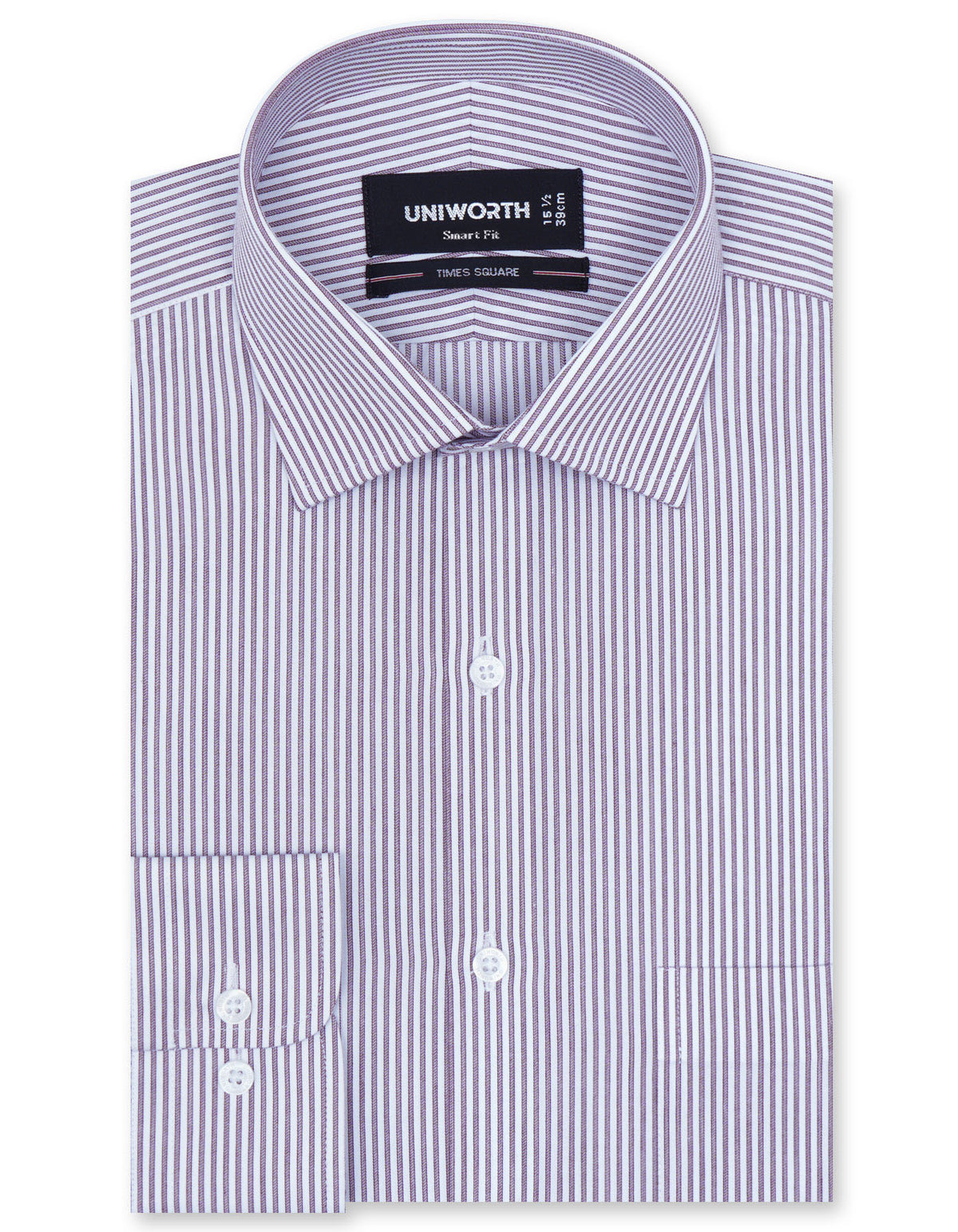Stripe Maroon Tailored Smart Fit Shirt FS2753SF-14.5