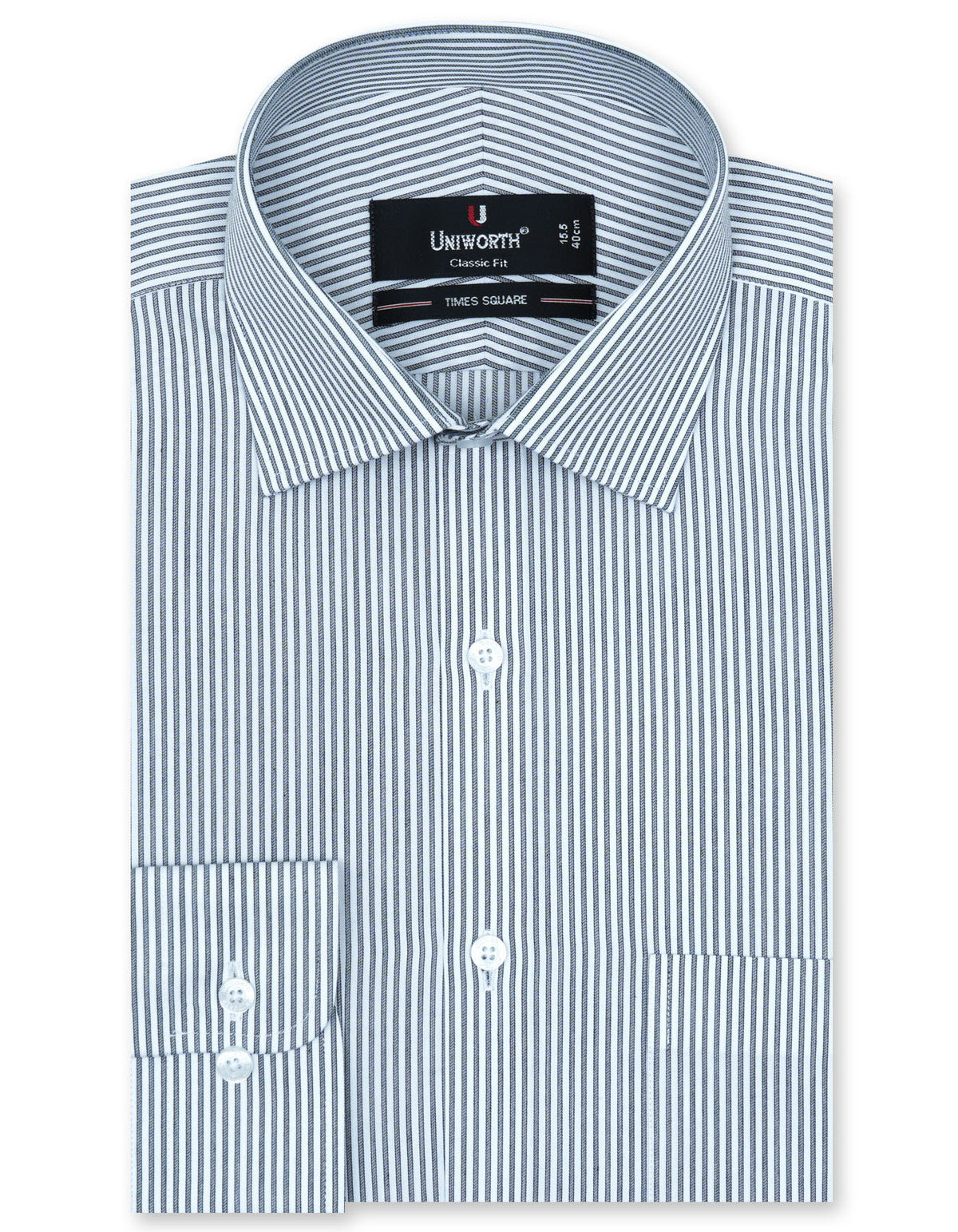Stripe D Grey Classic Fit Shirt FS2754RF-14.5