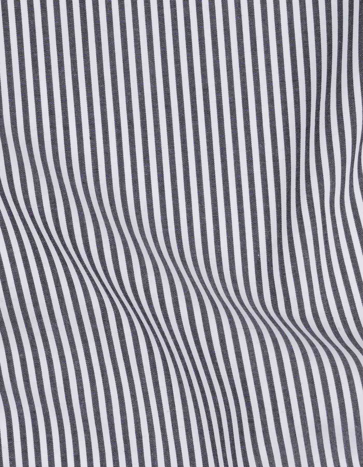 Stripe White/Black Classic Fit Shirt FS2756RF-16