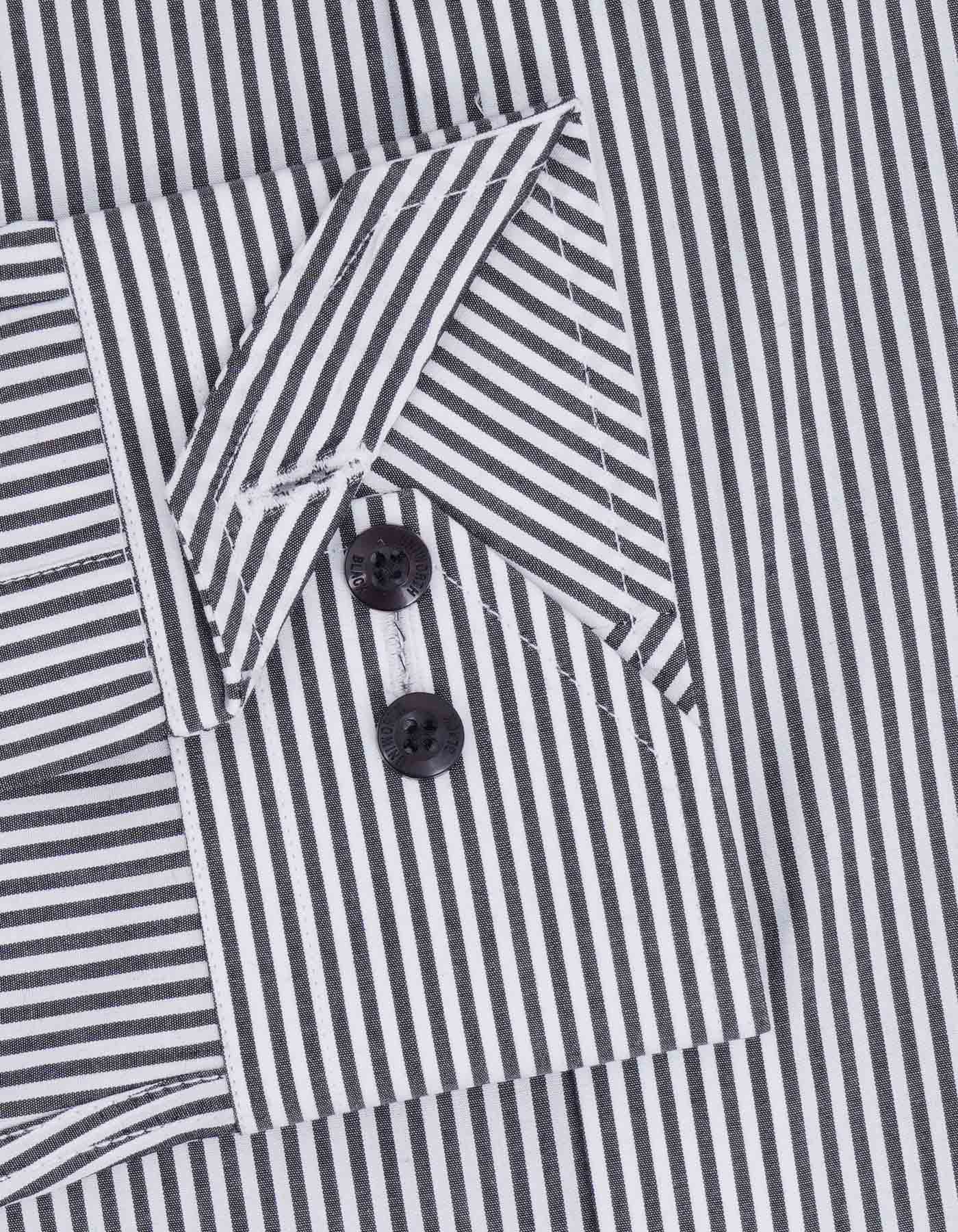Stripe White/Black Tailored Smart Fit Shirt FS2756SF-15.5