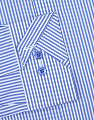 Stripe White/Sky Classic Fit Shirt FS2758-1RF-15.5
