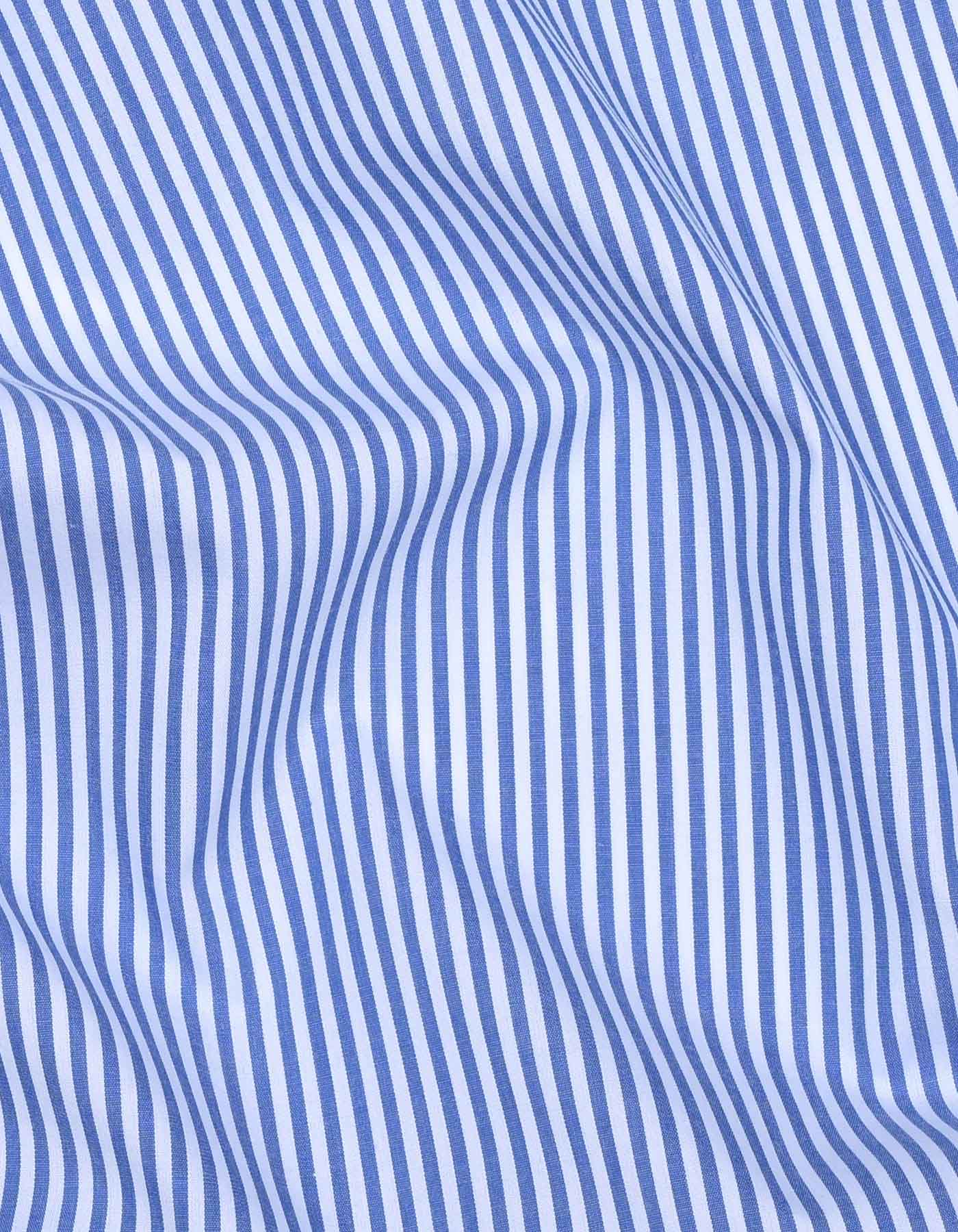 Stripe White/Sky Tailored Smart Fit Shirt FS2758-1SF-16