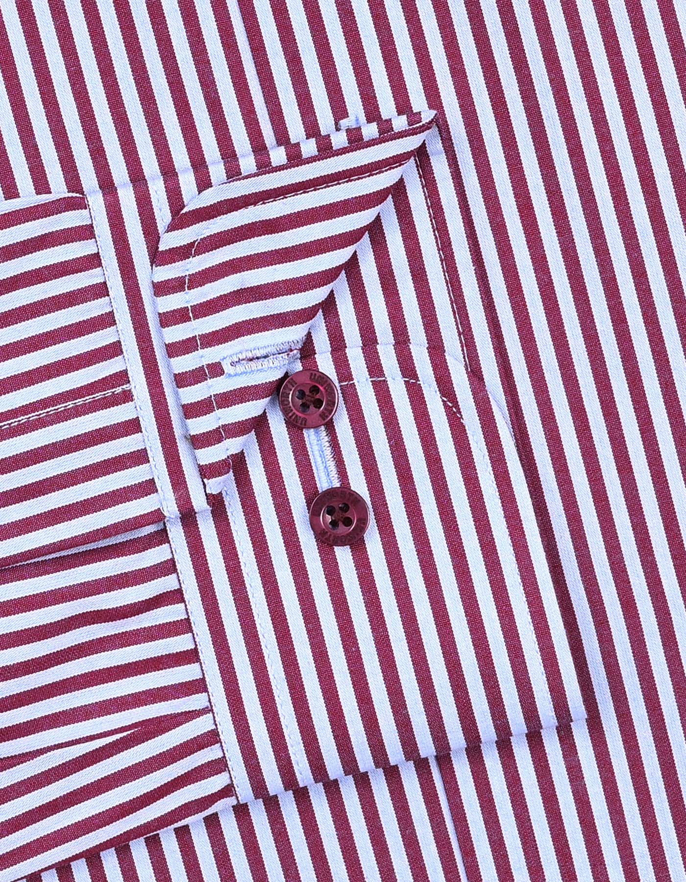 Stripe Maroon Classic Fit Shirt FS2759-1RF-15.5