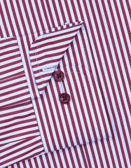 Stripe Maroon Tailored Smart Fit Shirt FS2759-1SF-15.5