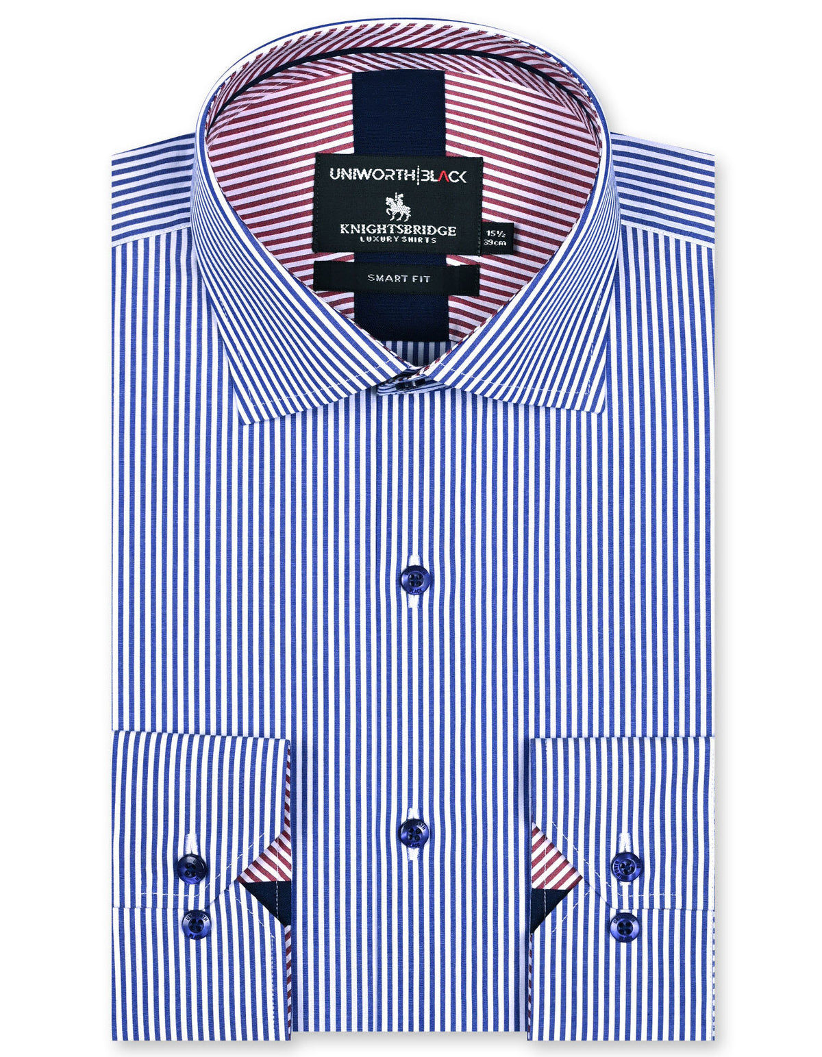 Stripe Blue Tailored Smart Fit Shirt FS2760-1SF-14.5