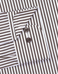 Stripe Brown Classic Fit Shirt FS2760-4RF-15.5