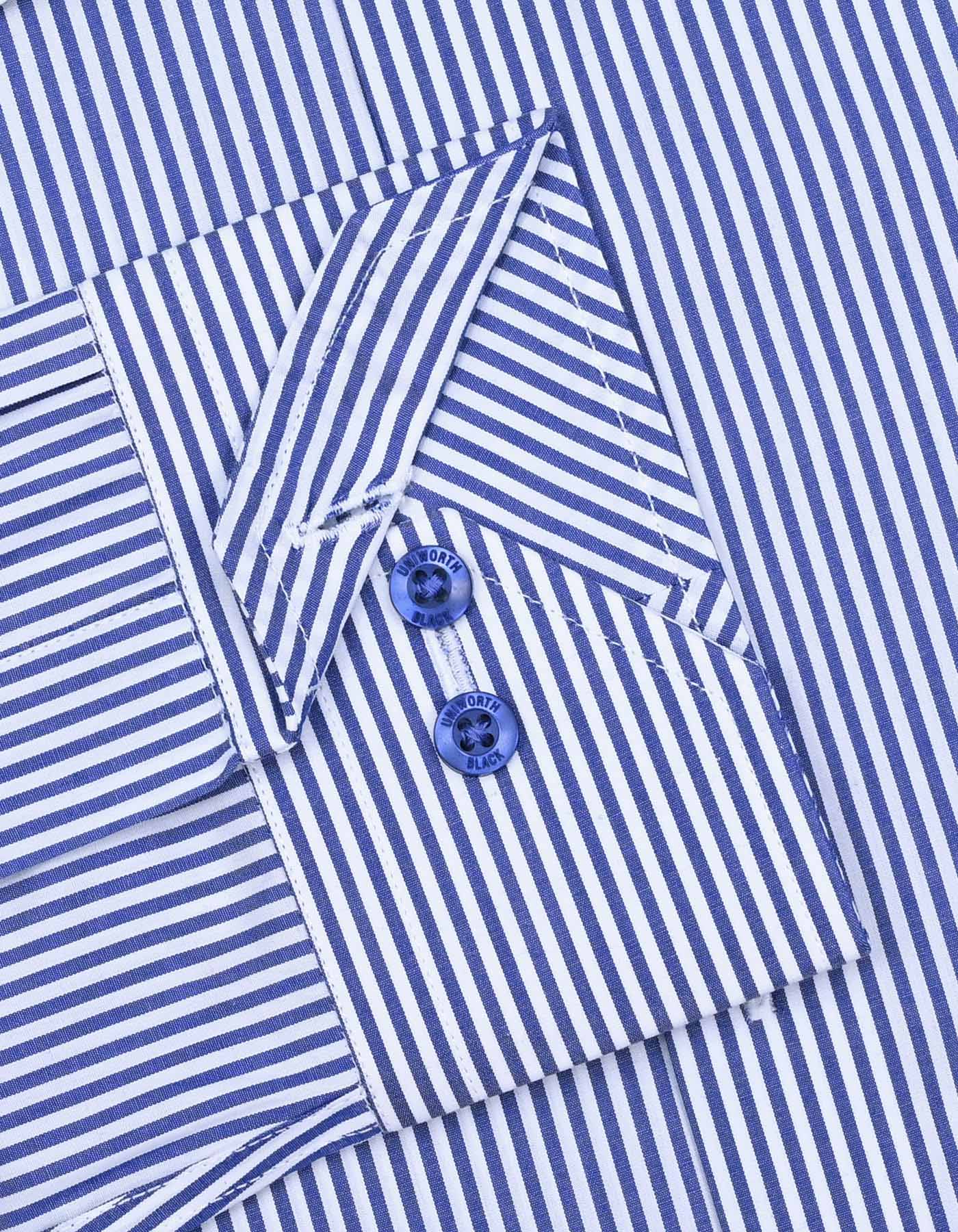 Stripe White/Blue Classic Fit Shirt FS2760RF-15.5