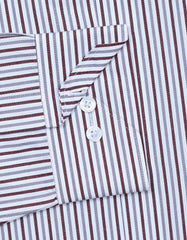 Stripe Maroon Tailored Smart Fit Shirt FS2761-2SF-16
