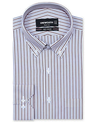 Stripe Maroon Tailored Smart Fit Shirt FS2761-2SF-14.5