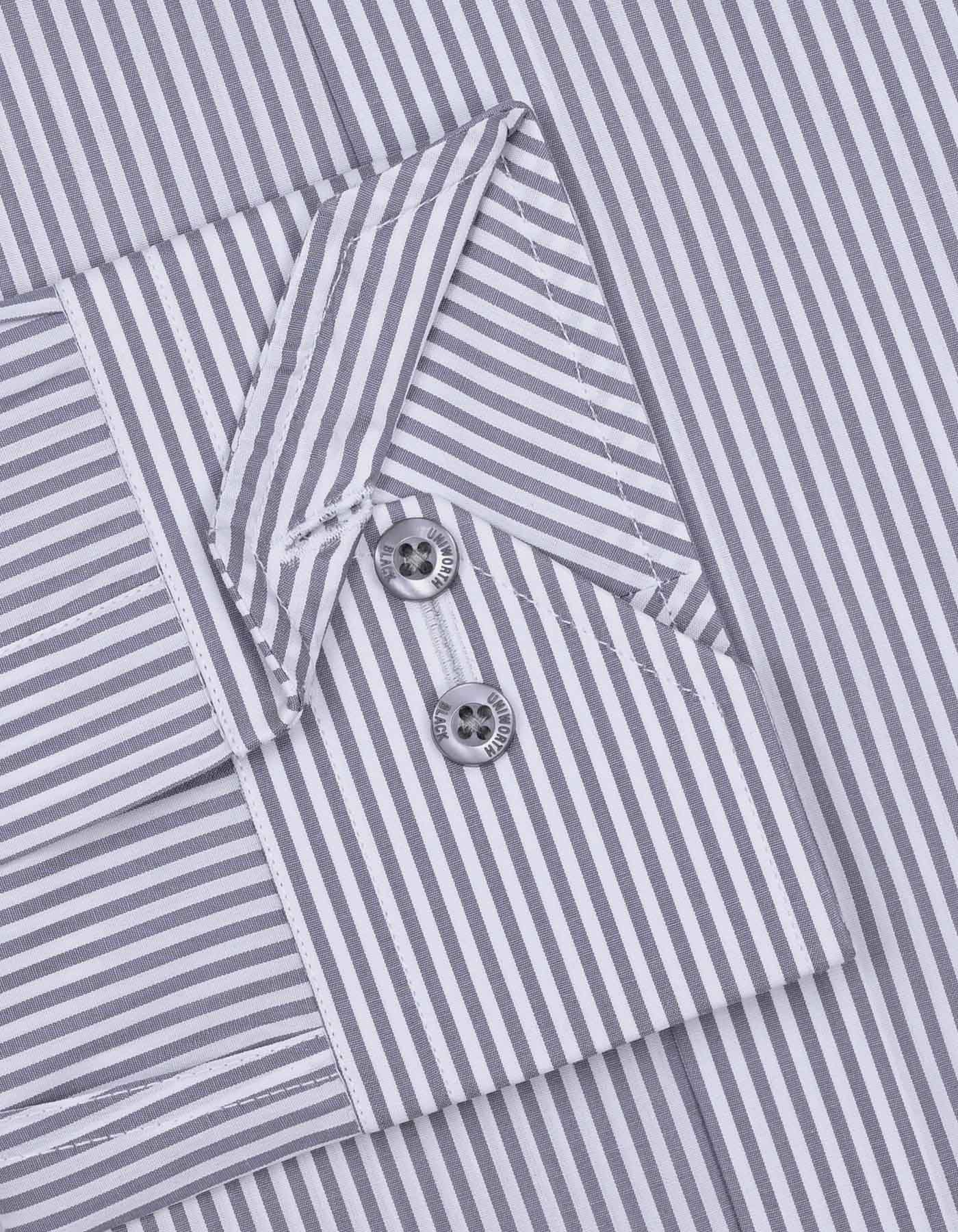 Stripe White/Grey Tailored Smart Fit Shirt FS2761SF-15.5
